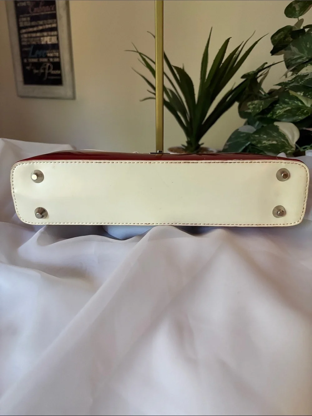 Beijo Red Patent vinyl clutch/shoulder bag Y2K